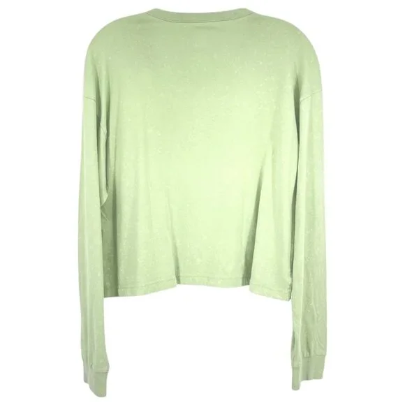 PINK Victoria's Secret Cropped Long Sleeve Henley NWT Sz M - Picture 2 of 6